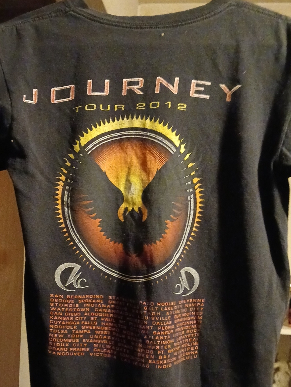Journey Original Graphic T-shirt From The Bands 2012 U.S. Tour